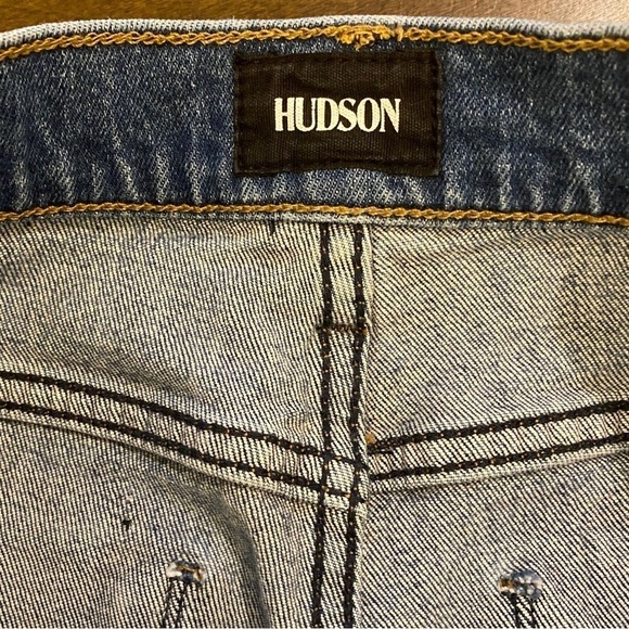 Hudson 26 (US 2) Zoeey High Rise Straight Crop Stretch Distressed Womens Jeans - Picture 8 of 14